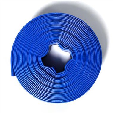 Furtun de descărcare plat albastru din PVC